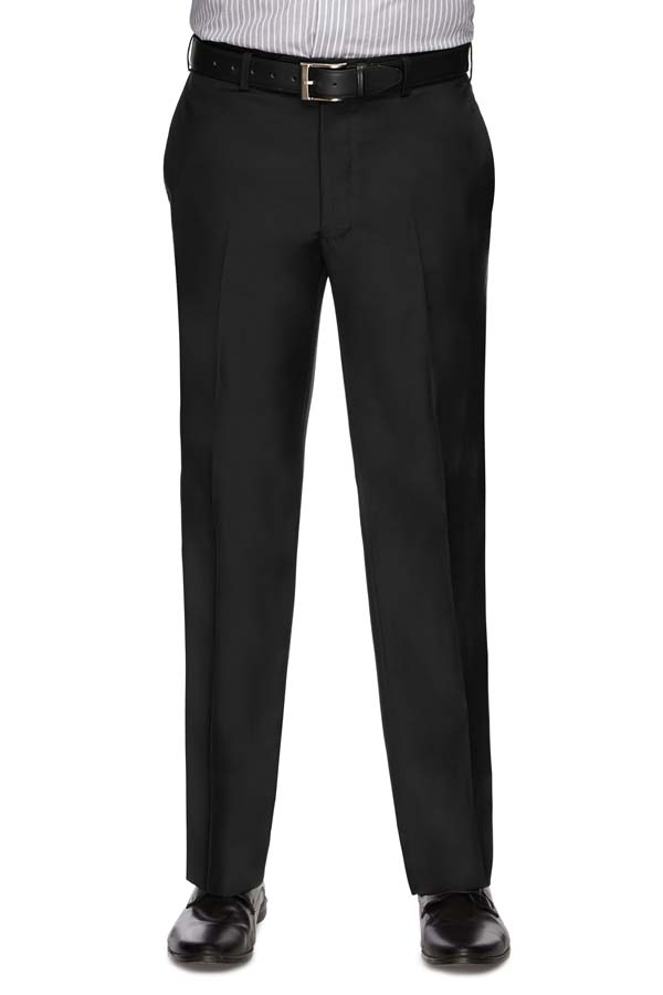 1 trouser suit. Superfine Merino Wool. Plain Black - Roman Daniels