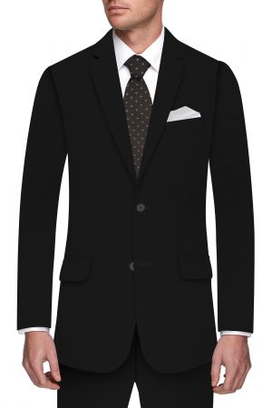 Super 130 Black Serge Suit