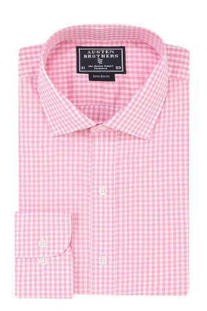 Pink Check, Extra Slim Fit, Button Cuff shirt