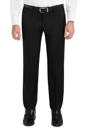 Epic Matching Stretch Pure Wool Trousers - Plain Black