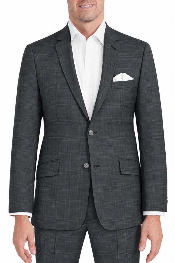 Super 130 Charcoal Check Suit