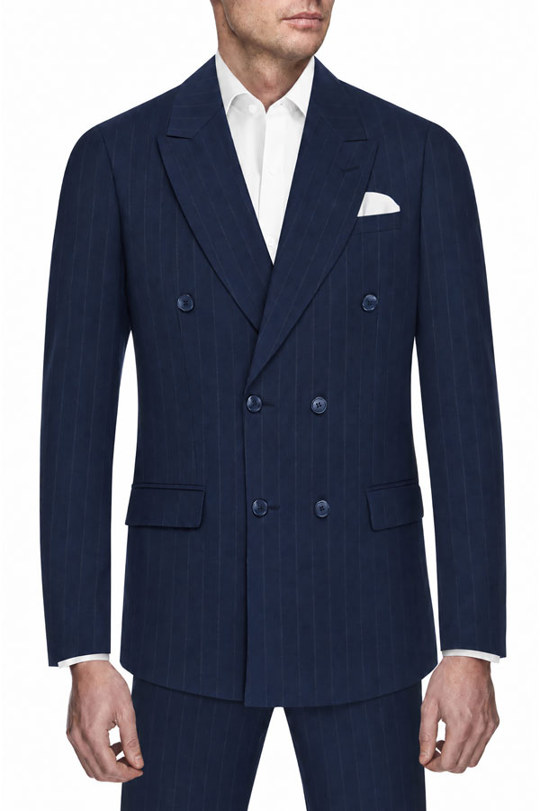 Super 130 Blue Stripe Suit