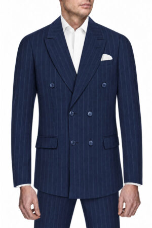 Super 130 Blue Stripe Suit